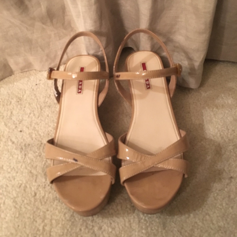 Prada Nude Wedges